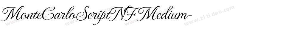 MonteCarloScriptNF Medium字体转换